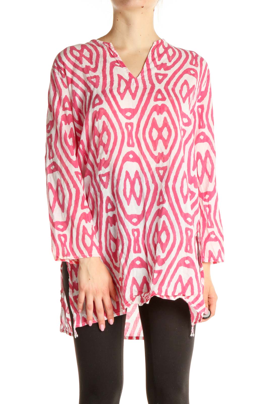 Pink Printed Bohemian Blouse