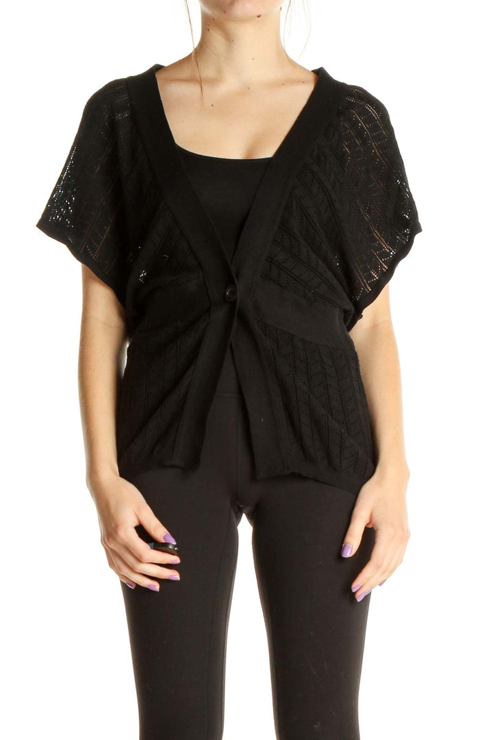 Black Solid All Day Wear Blouse