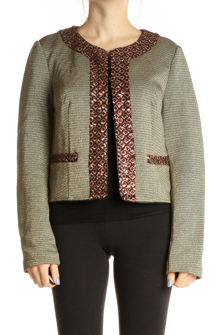 Gray Sequin Jacket
