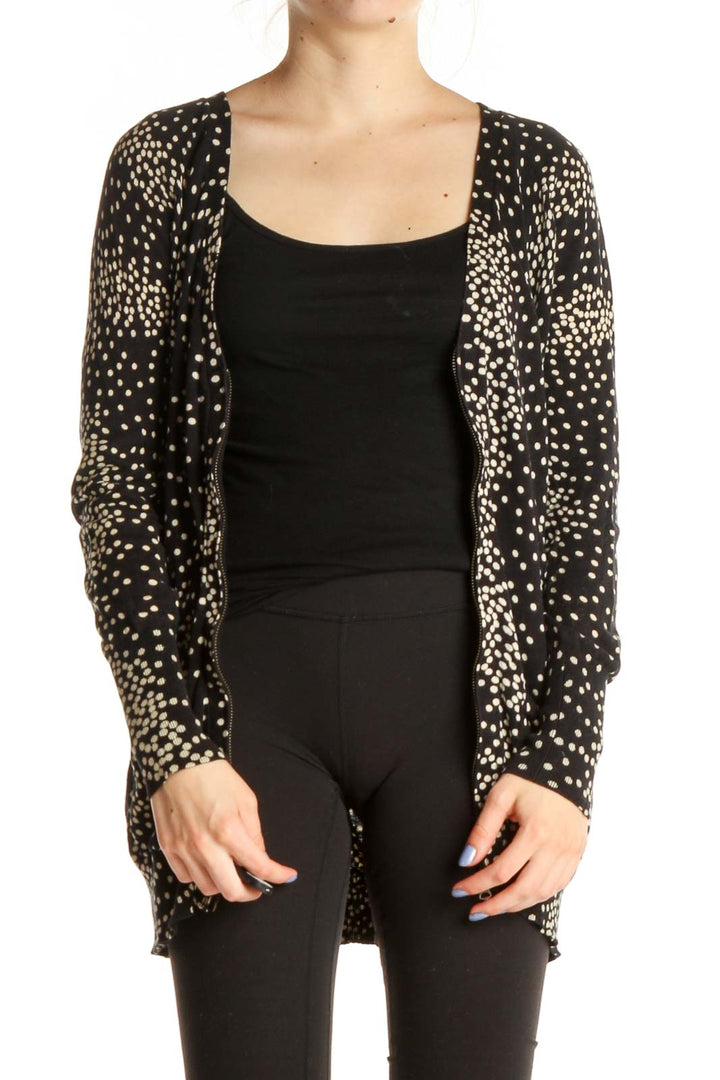 Navy Polka Dot Cardigan