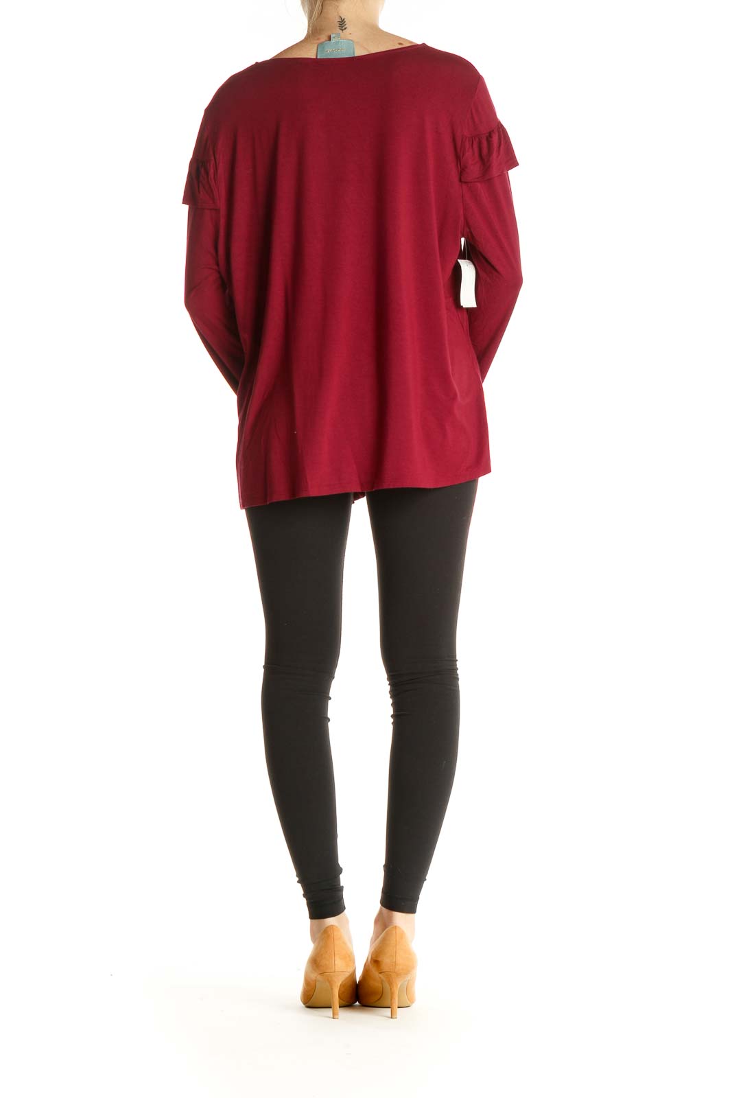 Red Solid All Day Wear Blouse