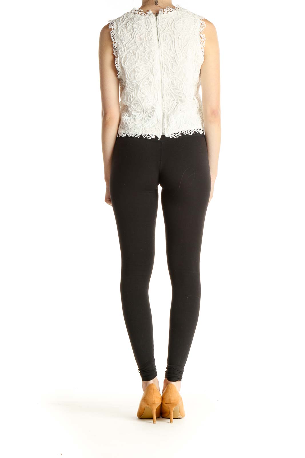 White Lace Crop Top