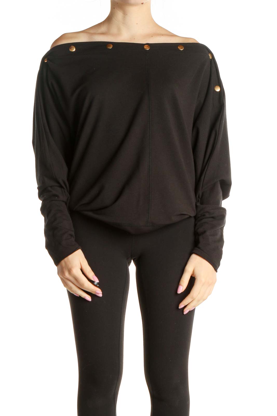 Black Solid Chic Shirt