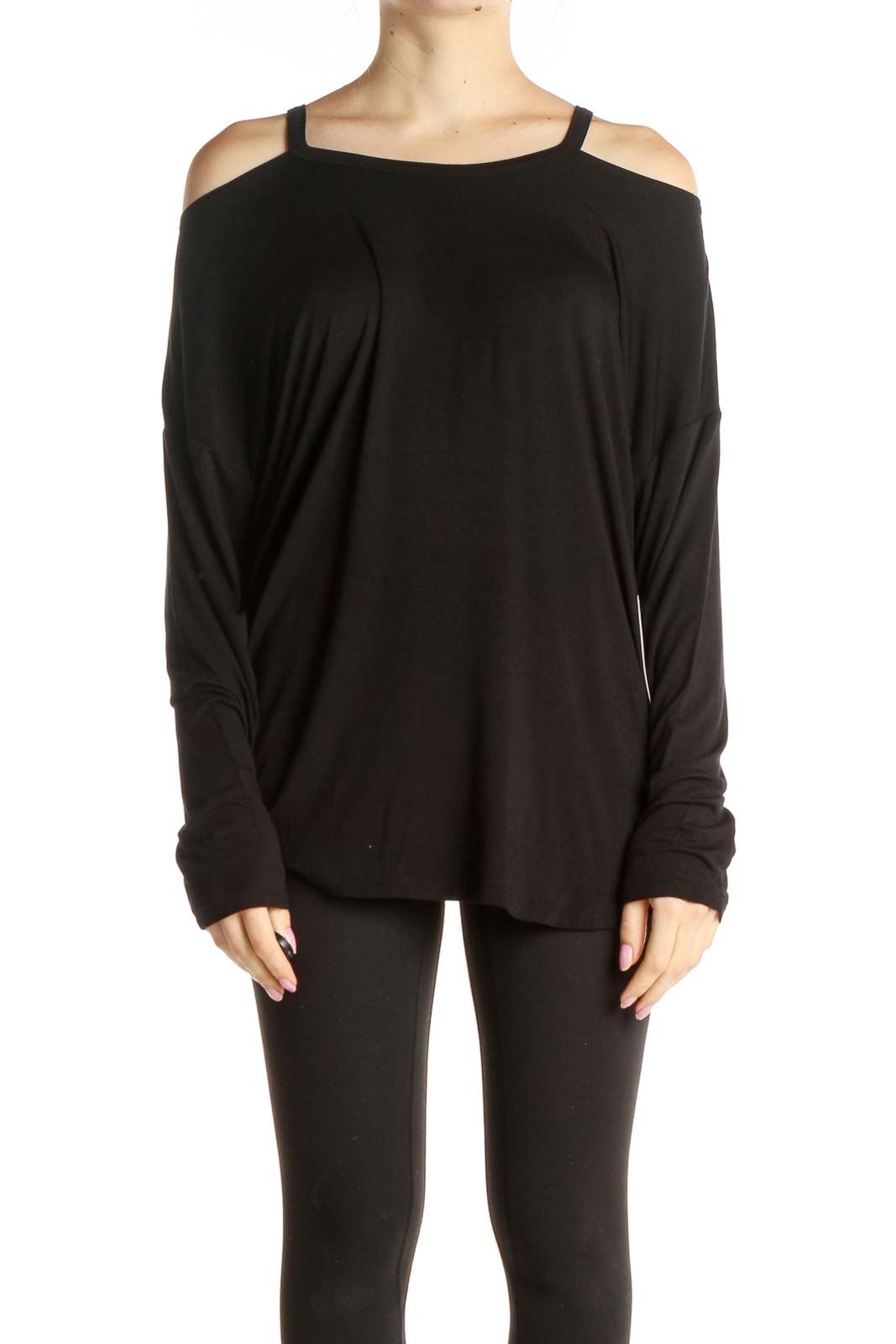 Black Solid All Day Wear T-Shirt