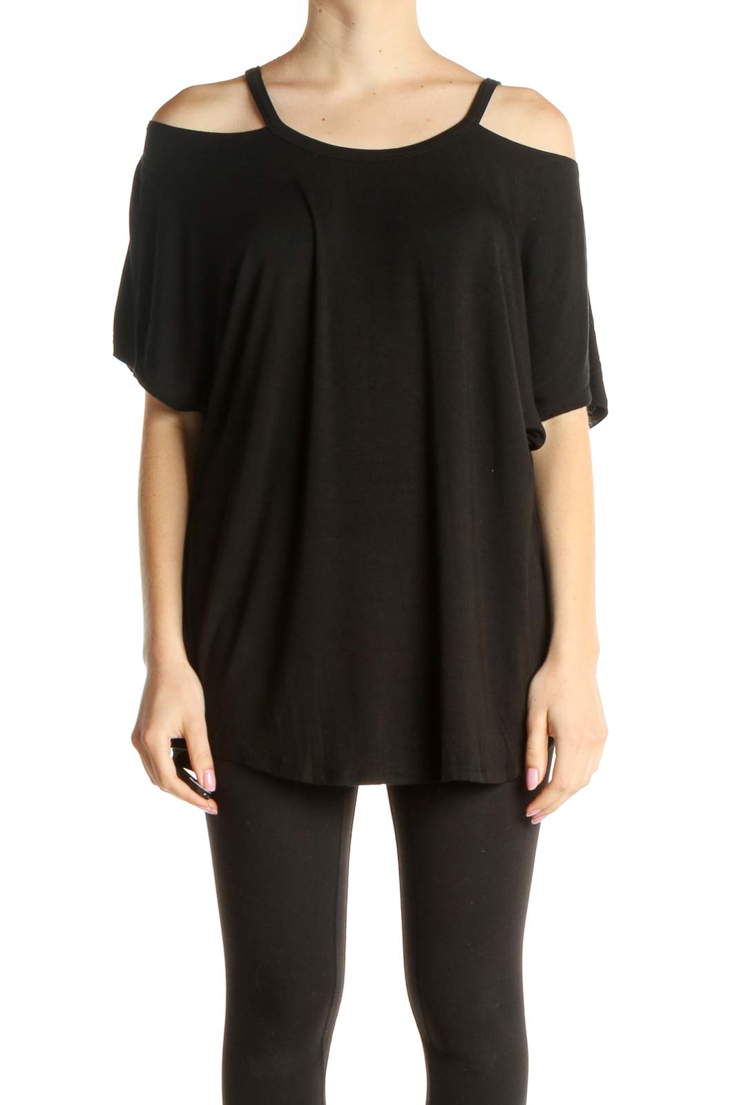 Black Solid All Day Wear T-Shirt