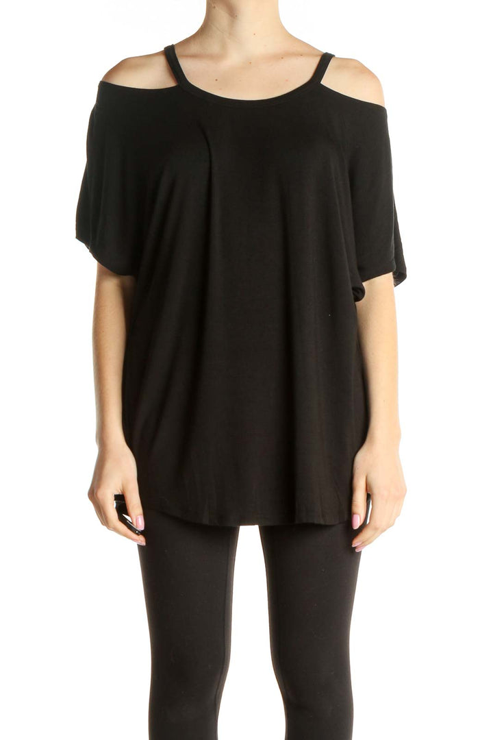Black Solid All Day Wear T-Shirt
