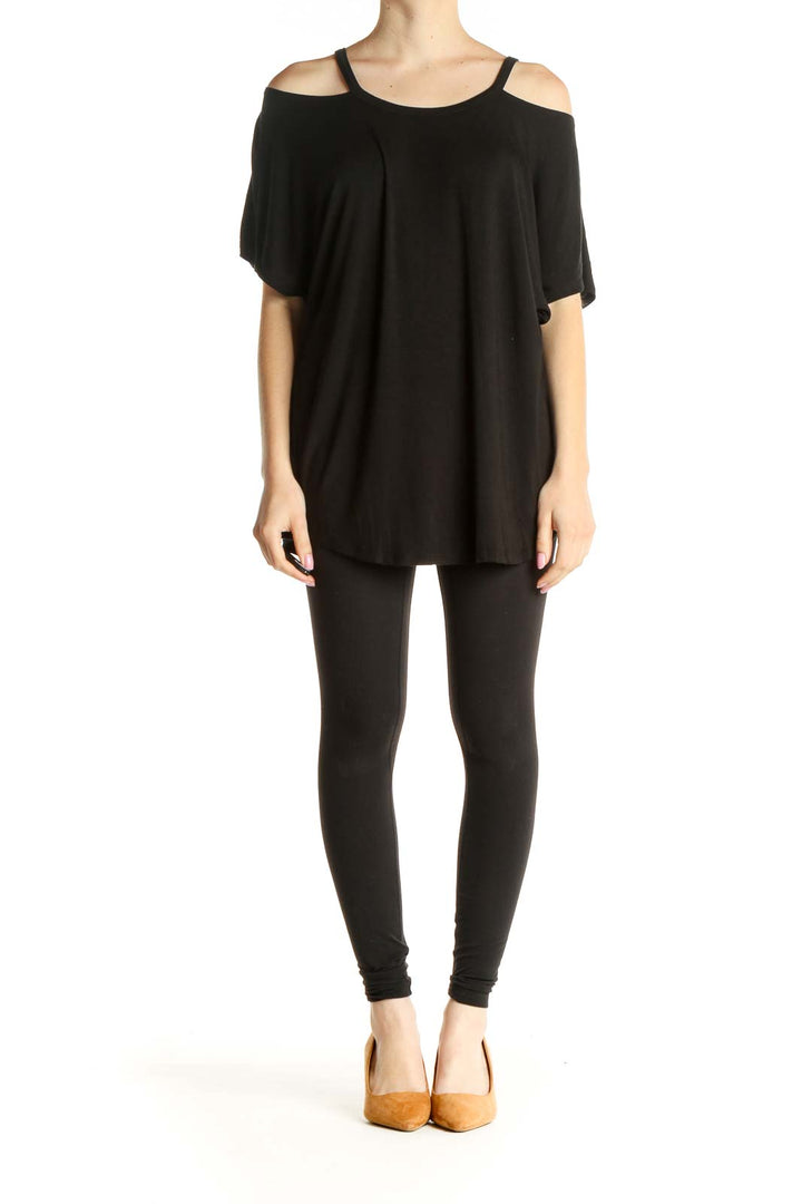 Black Solid All Day Wear T-Shirt