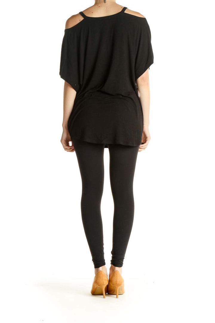 Black Solid All Day Wear T-Shirt