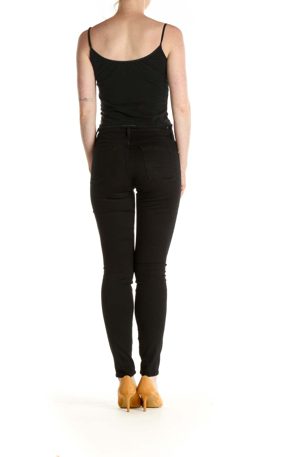 Black Distressed Skinny Jeans