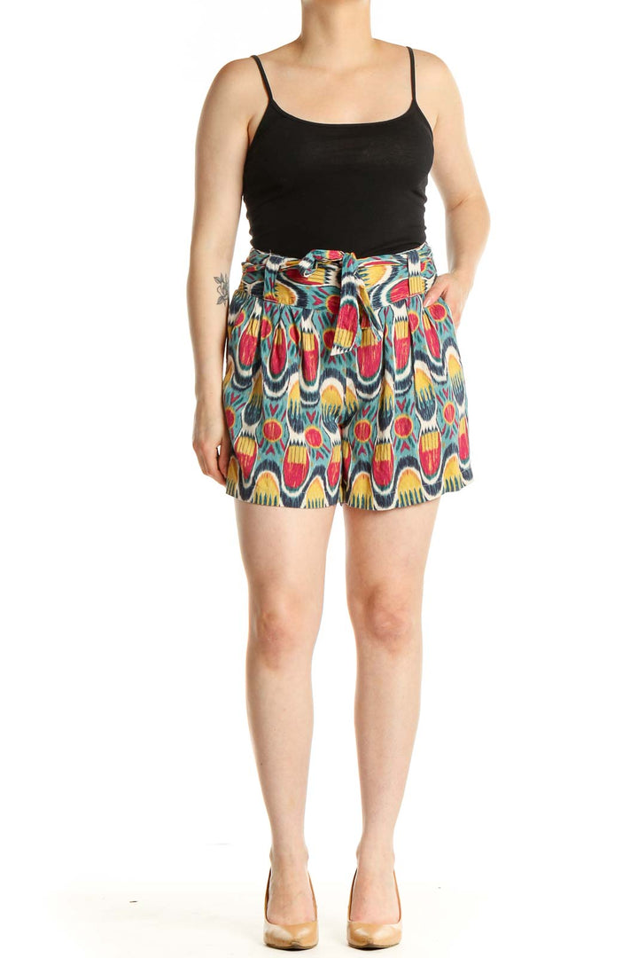 Red Printed Shorts