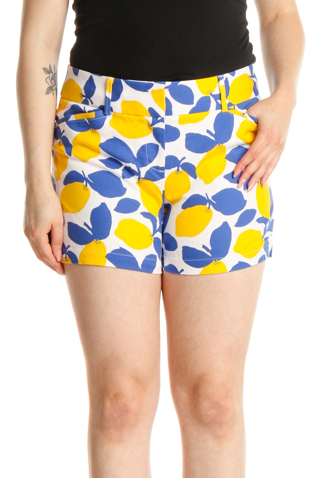Blue Printed Chic Shorts
