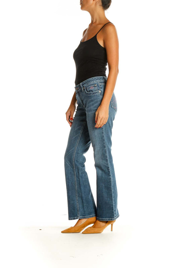 Blue Bootcut Jeans