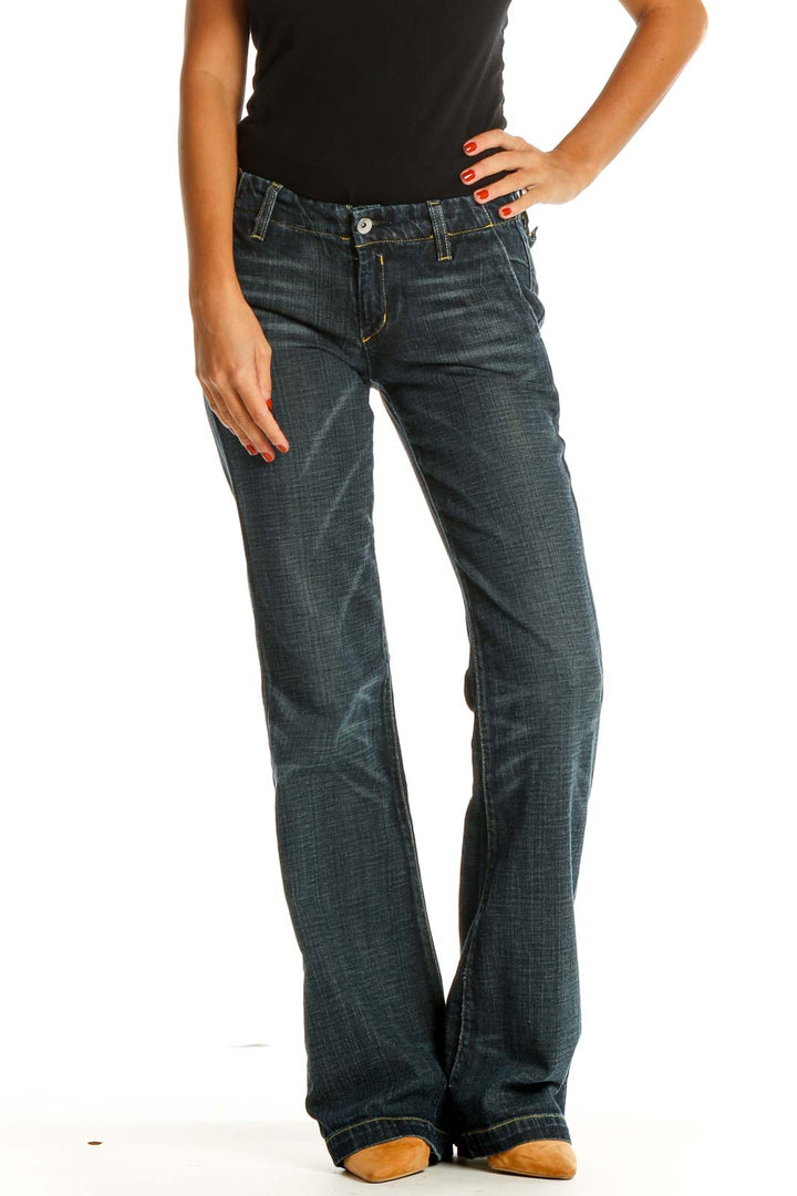 Blue Bootcut Jeans