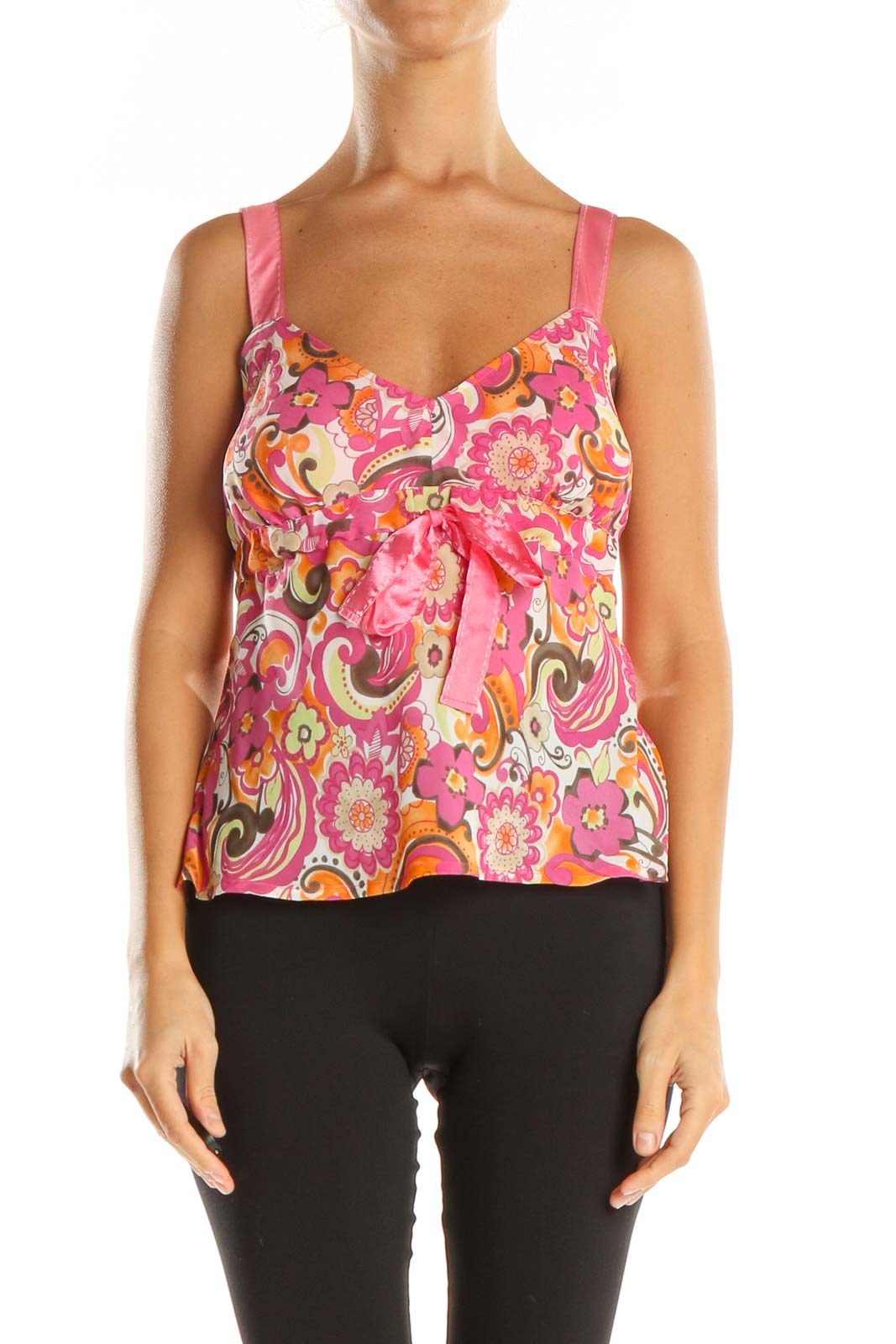 Pink Paisley Holiday Tank Top