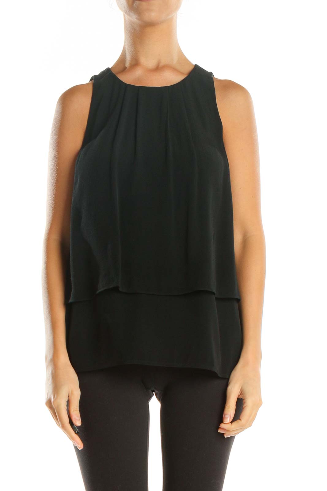 Black Solid Chic Blouse