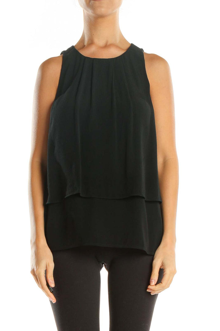 Black Solid Chic Blouse