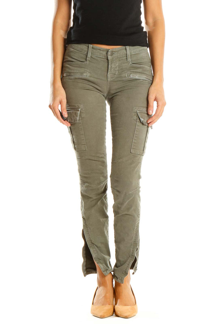 Green Cargo Skinny Jeans