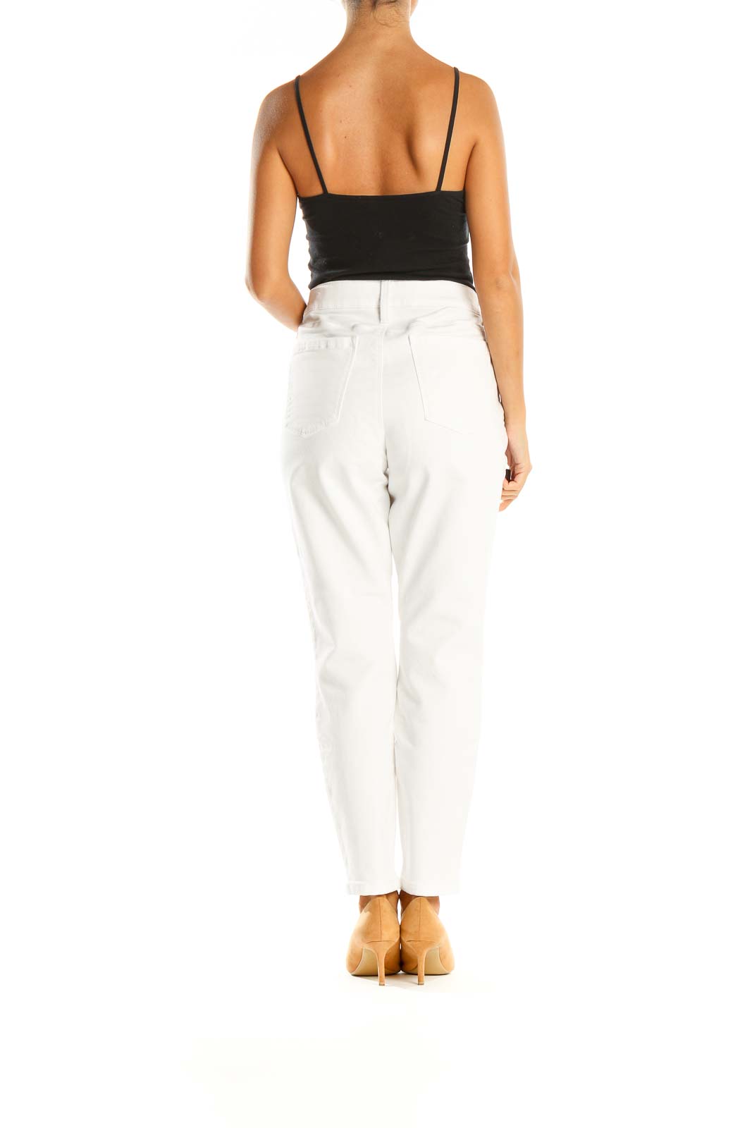 White Straight Leg Jeans