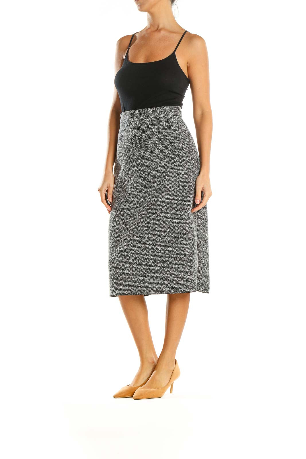 Gray Brunch Pencil Skirt