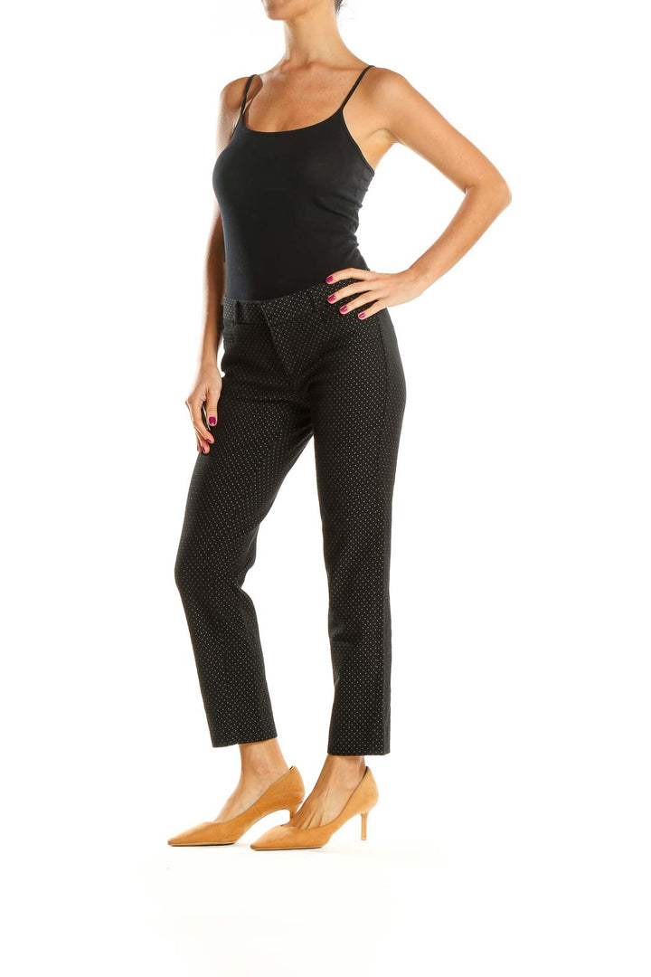 Black Polka Dot Casual Trousers