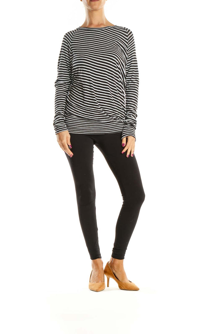 Black Striped All Day Wear T-Shirt