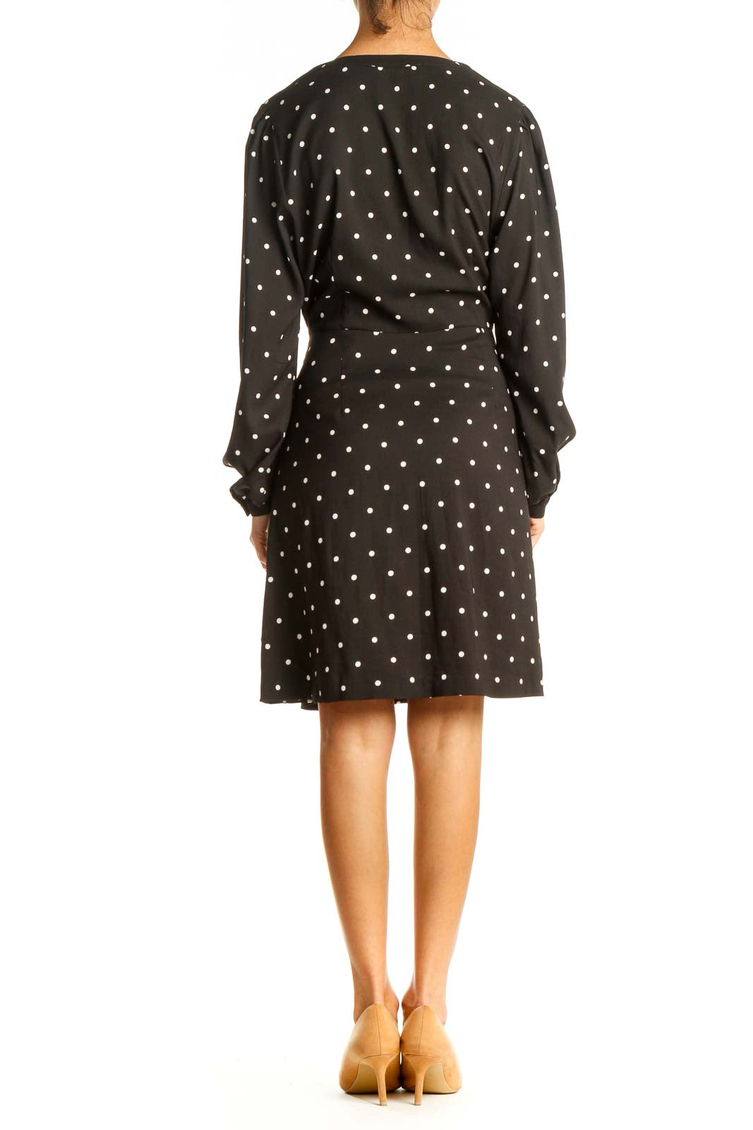 Black Polka Dot Day Fit & Flare Dress