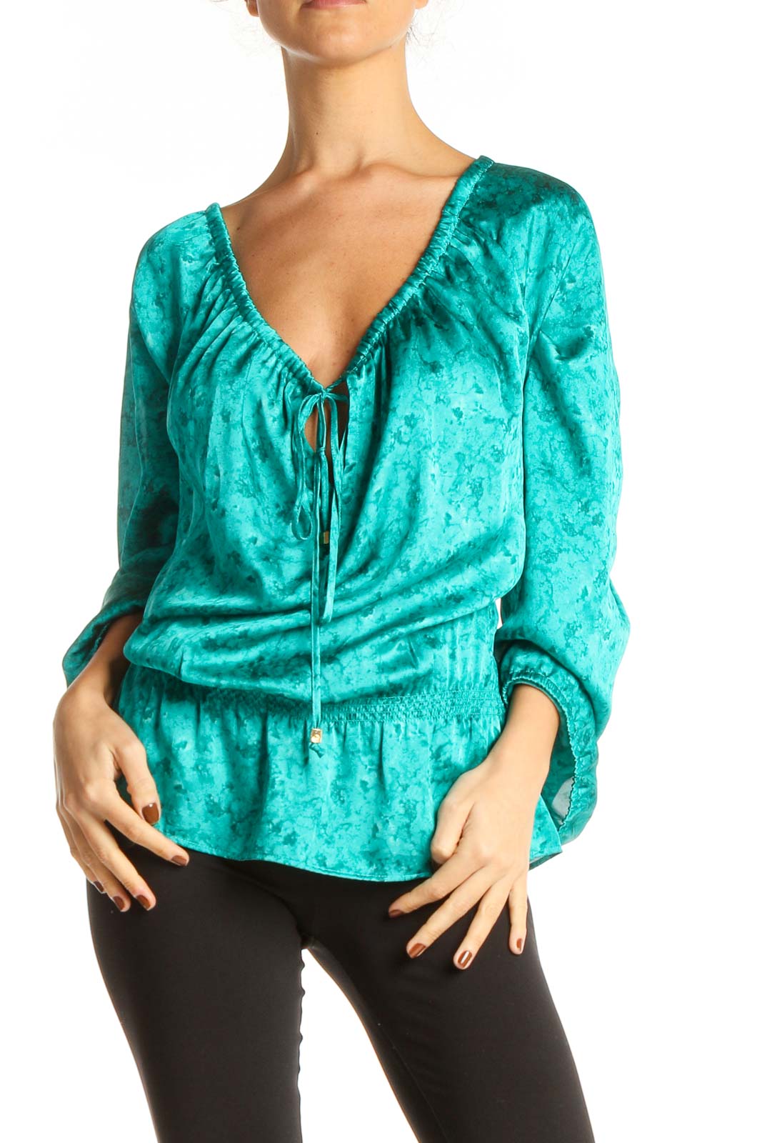 Blue Solid Blouse