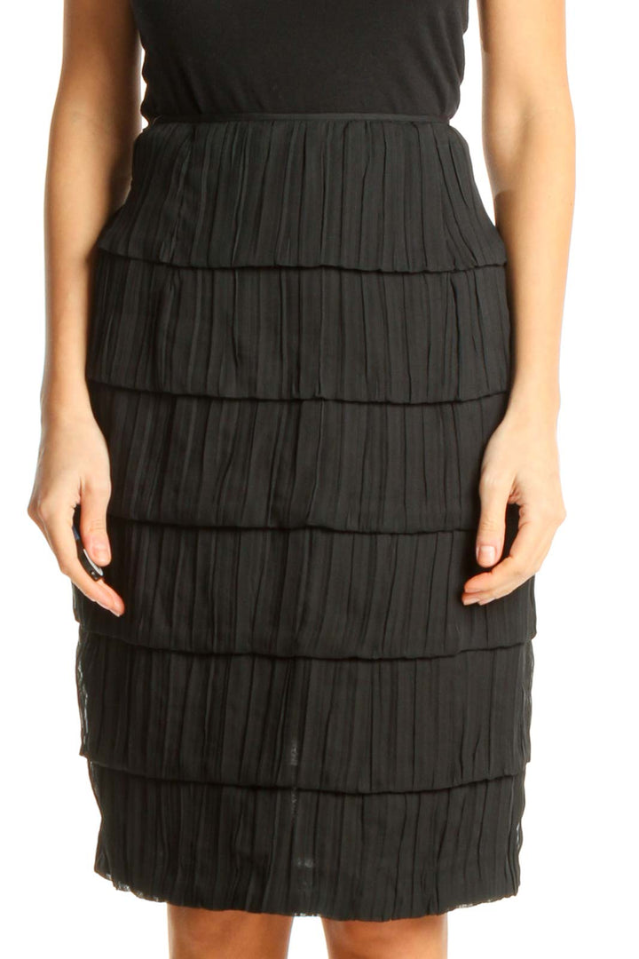 Black Brunch Pencil Skirt