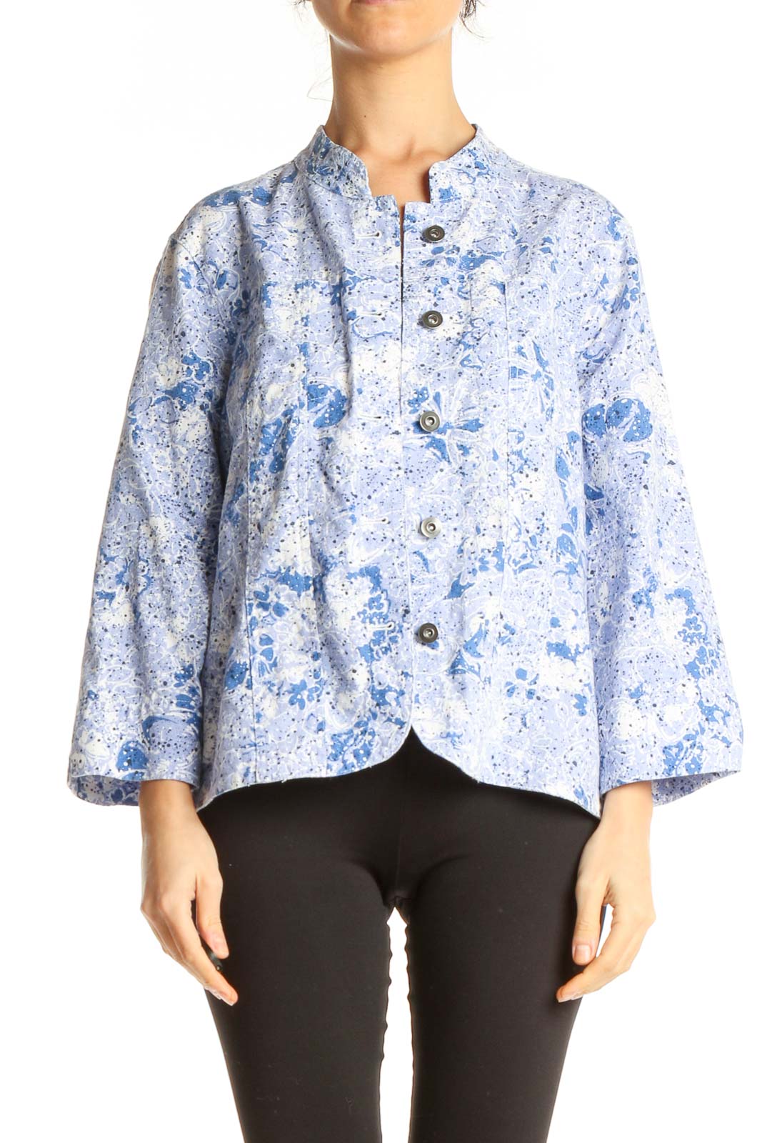 Blue Retro Blouse