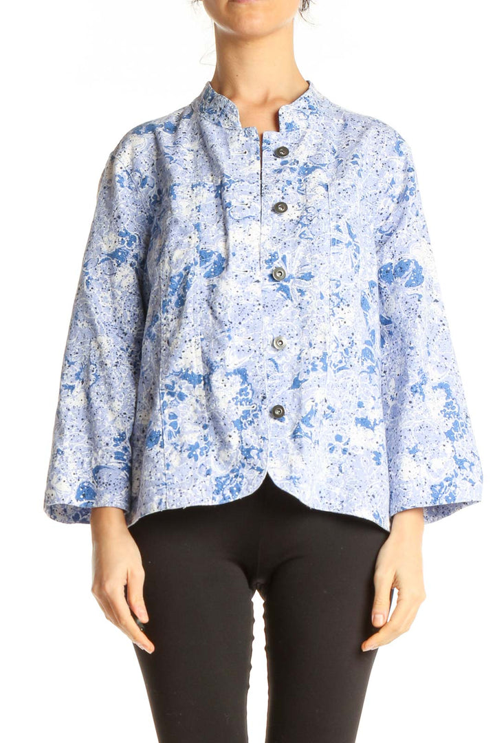 Blue Retro Blouse