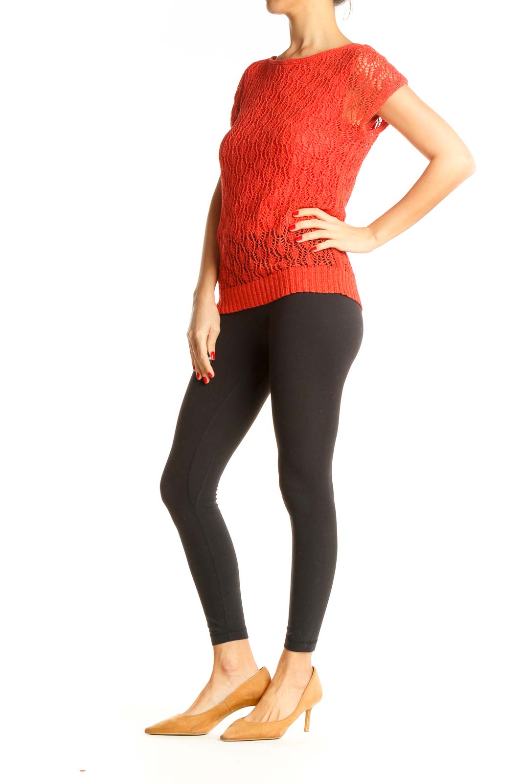 Orange Lace All Day Wear Sweater