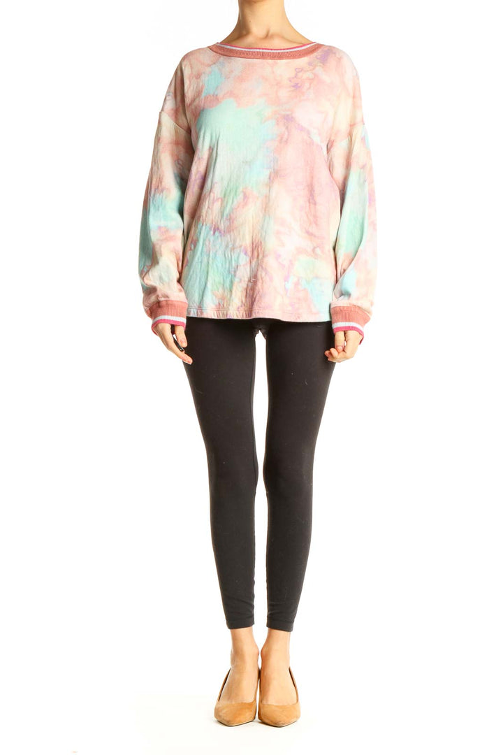 Pink Tie And Dye Brunch Sweater