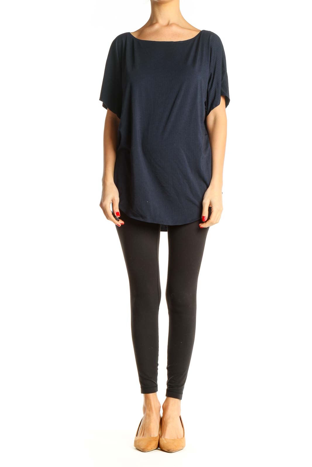 Blue Solid All Day Wear Blouse