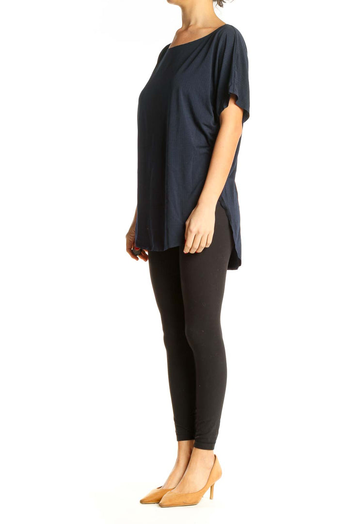 Blue Solid All Day Wear Blouse