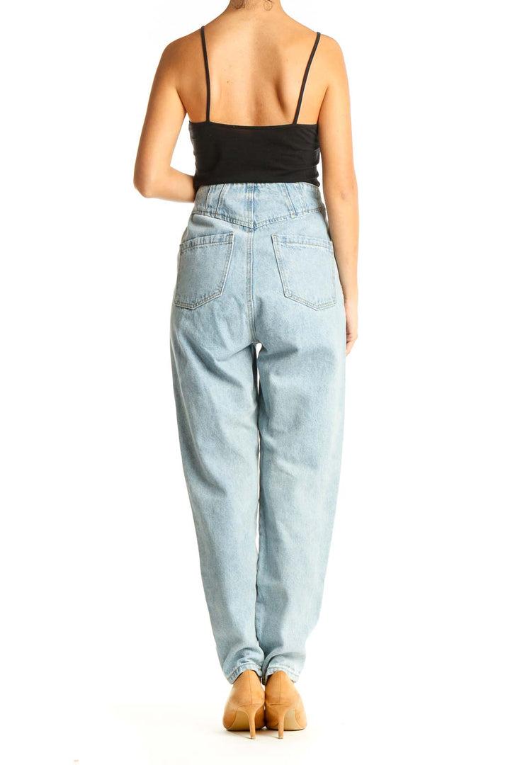 Blue Highrise Boyfriend Jeans