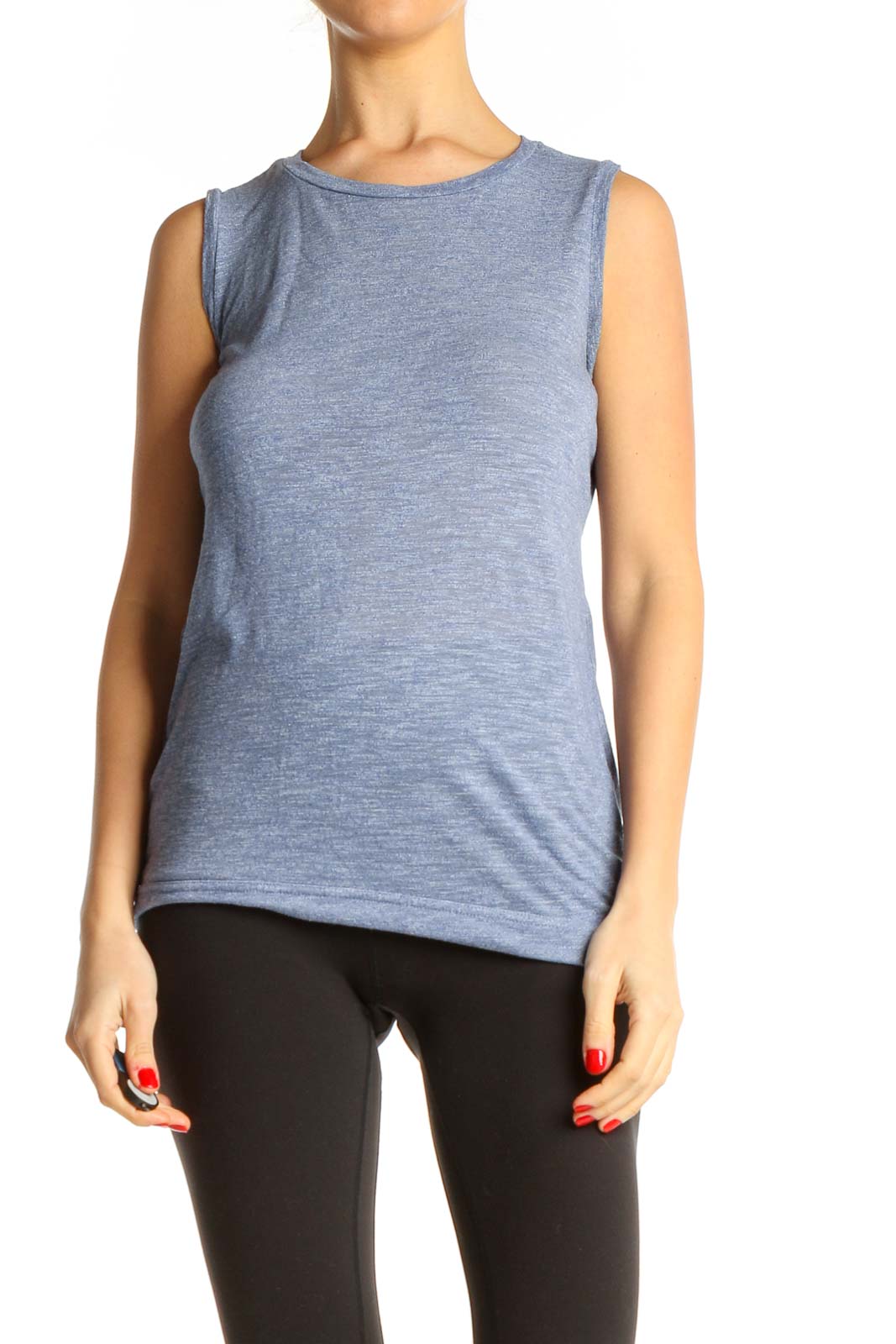 Gray Textured All Day Wear Tank Top