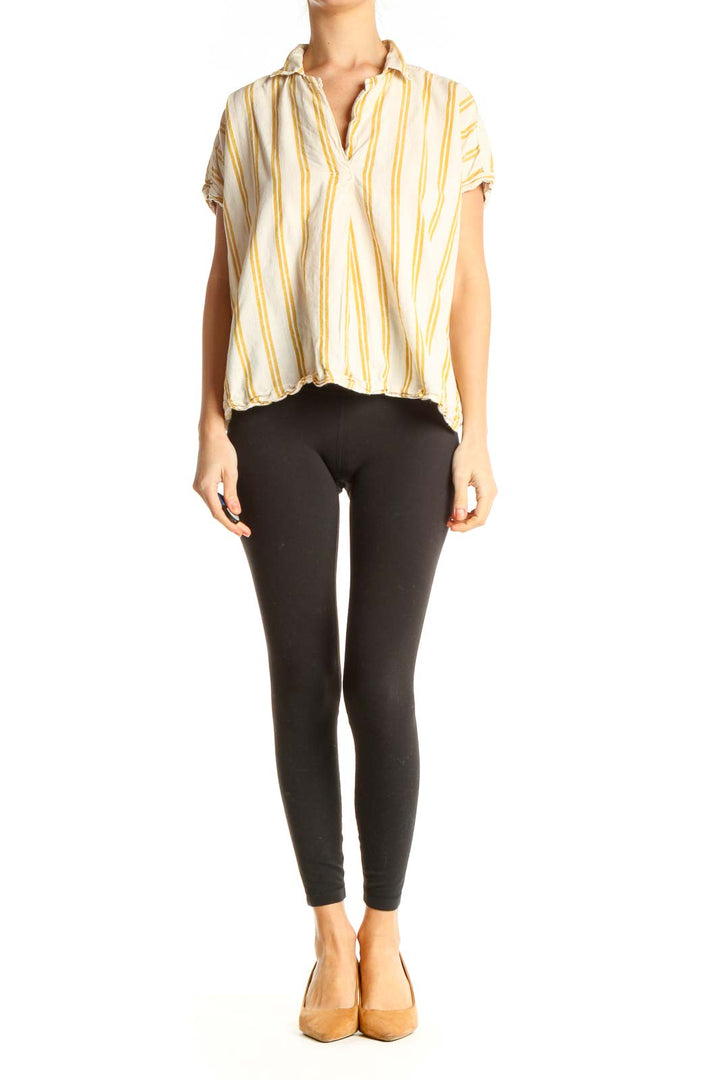Yellow Striped Bohemian Shirt