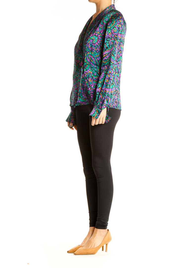 Multicolor Printed Retro Top