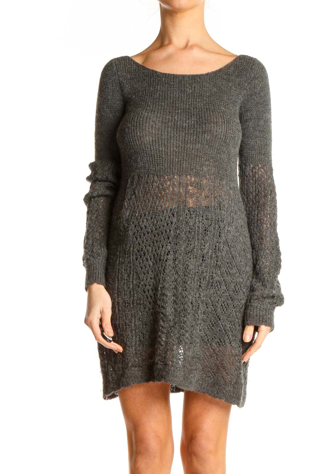 Gray Knit Dress