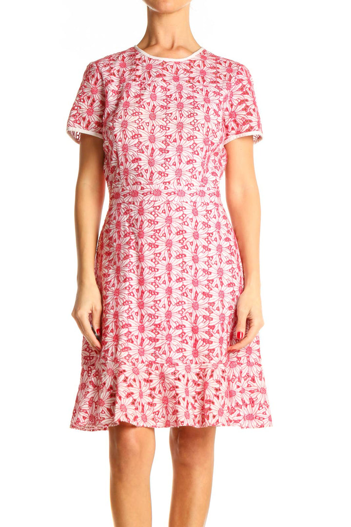 Pink Floral Print Day Fit & Flare Dress