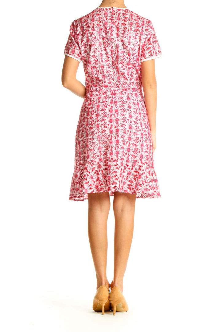 Pink Floral Print Day Fit & Flare Dress