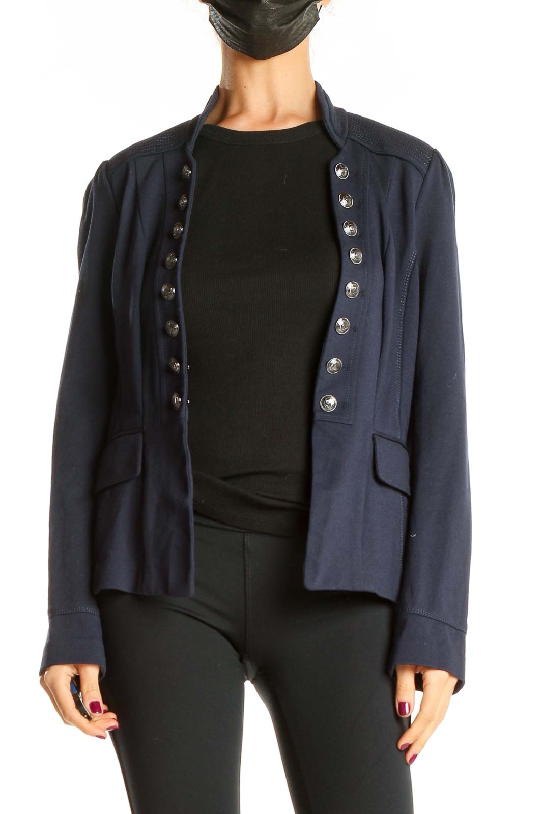 Blue Button Up Blazer