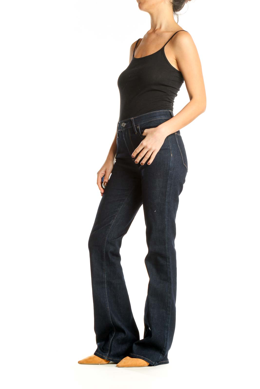 Blue Bootcut Jeans