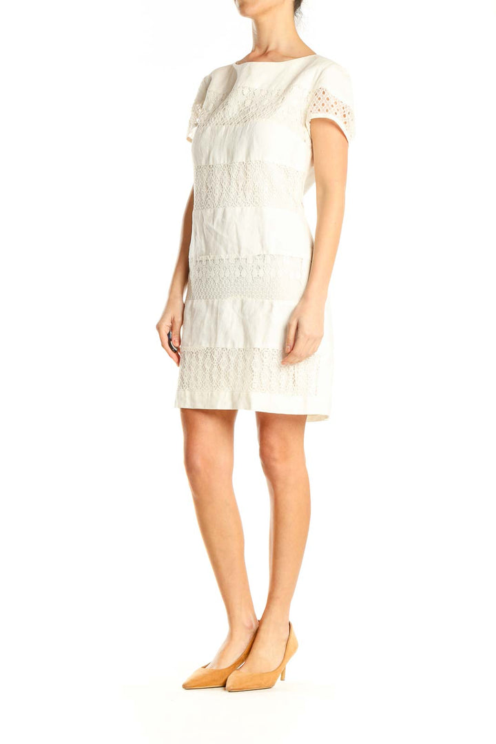 White Lace Sheath Dress