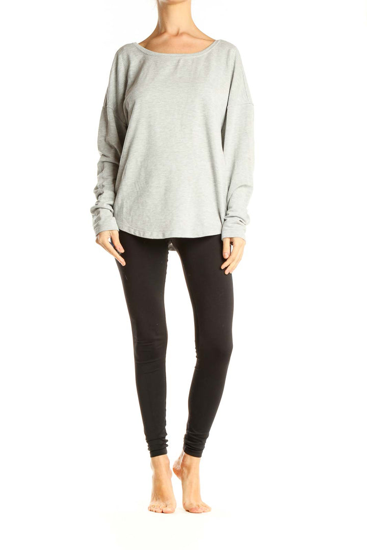 Gray Casual Top
