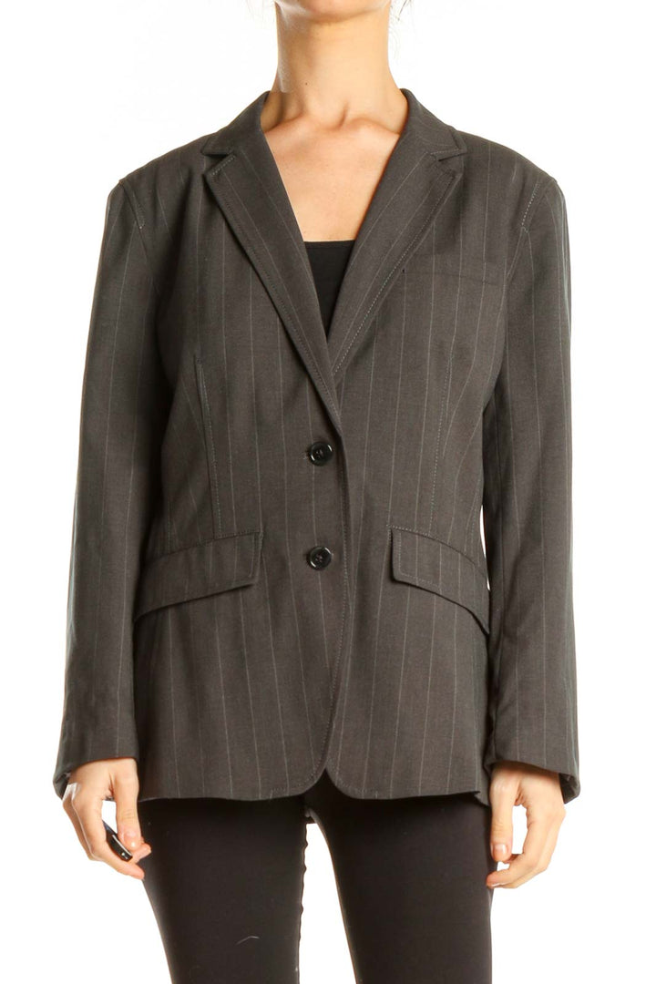 Gray Pinstripe Blazer