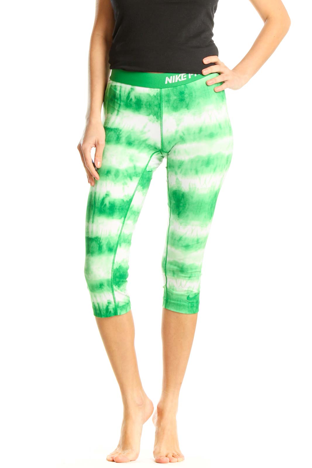 Green Tie And Dye Activewear Leggings