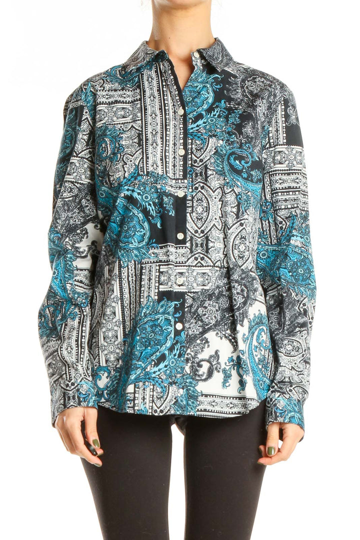 Multicolor Printed Retro Top