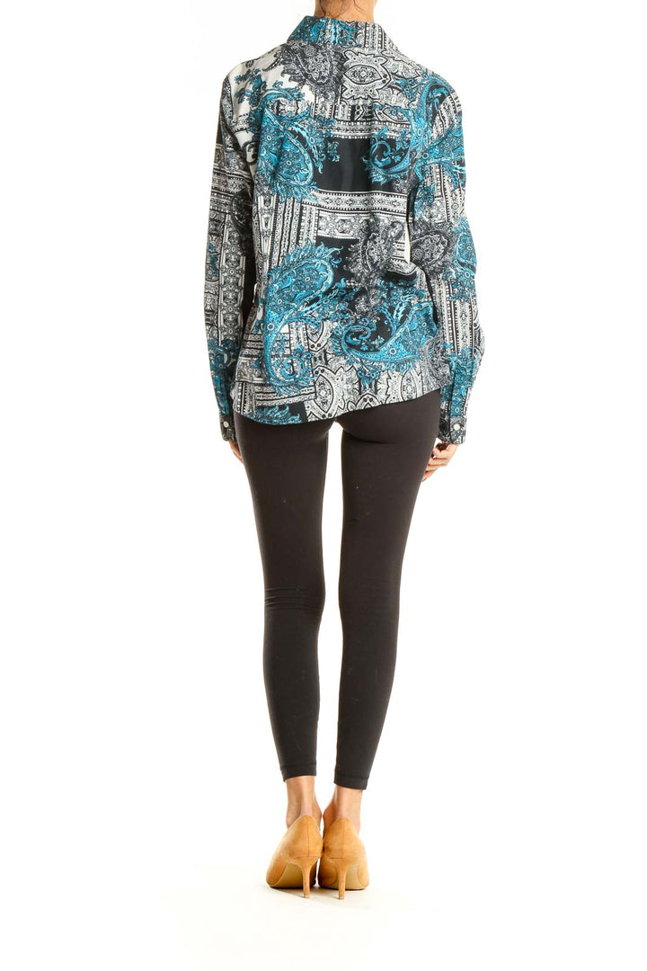 Multicolor Printed Retro Top