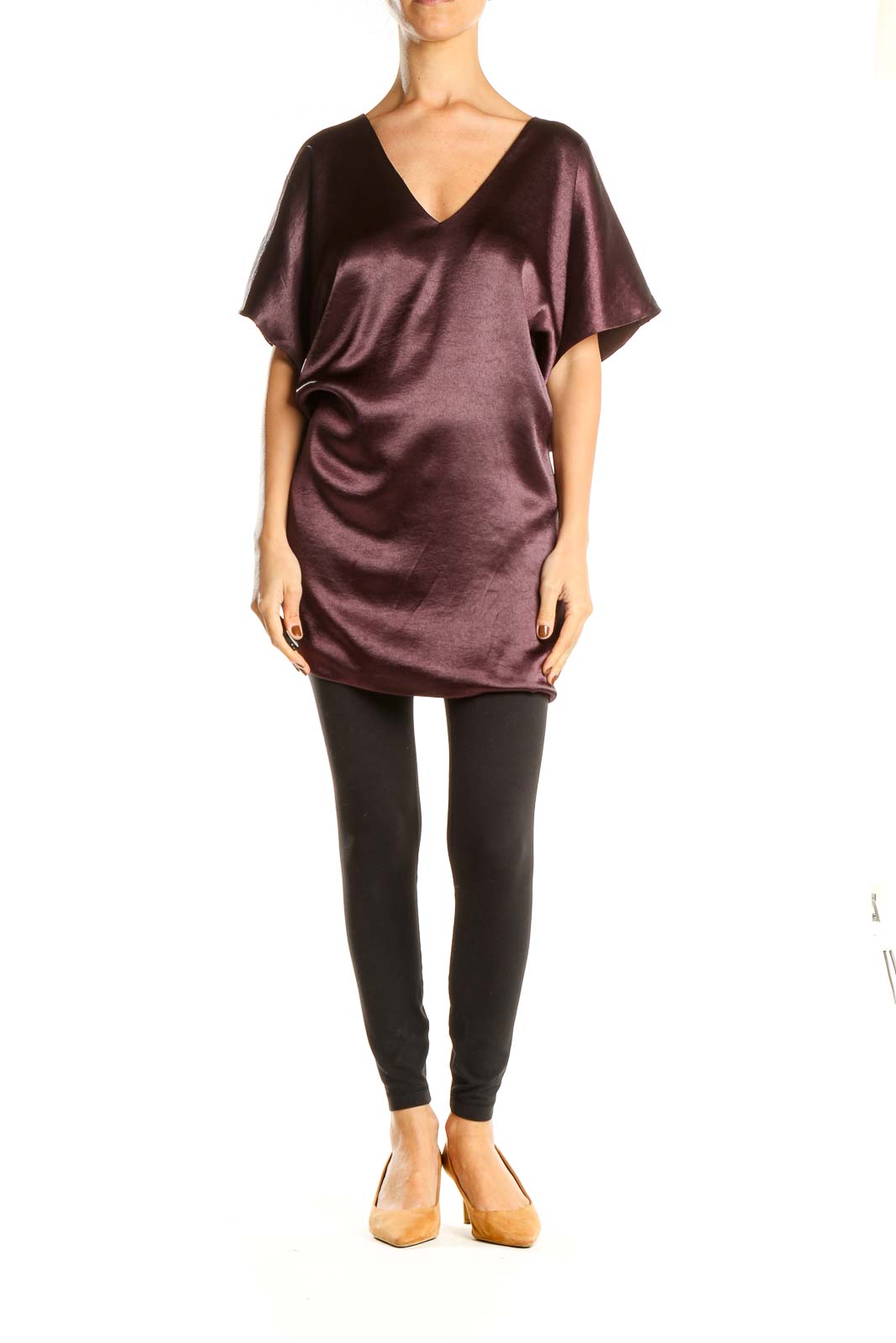 Purple Retro Shiny Long Top